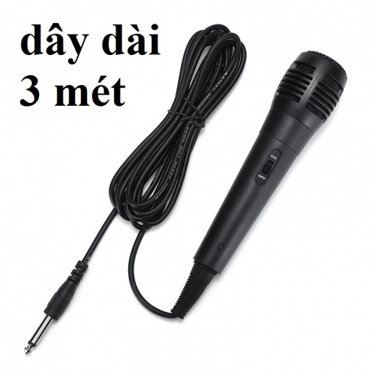 [FREESHIP] MIC KARAOKE CÓ DÂY DÀI 3m (LOA KÉO, AMPLY)