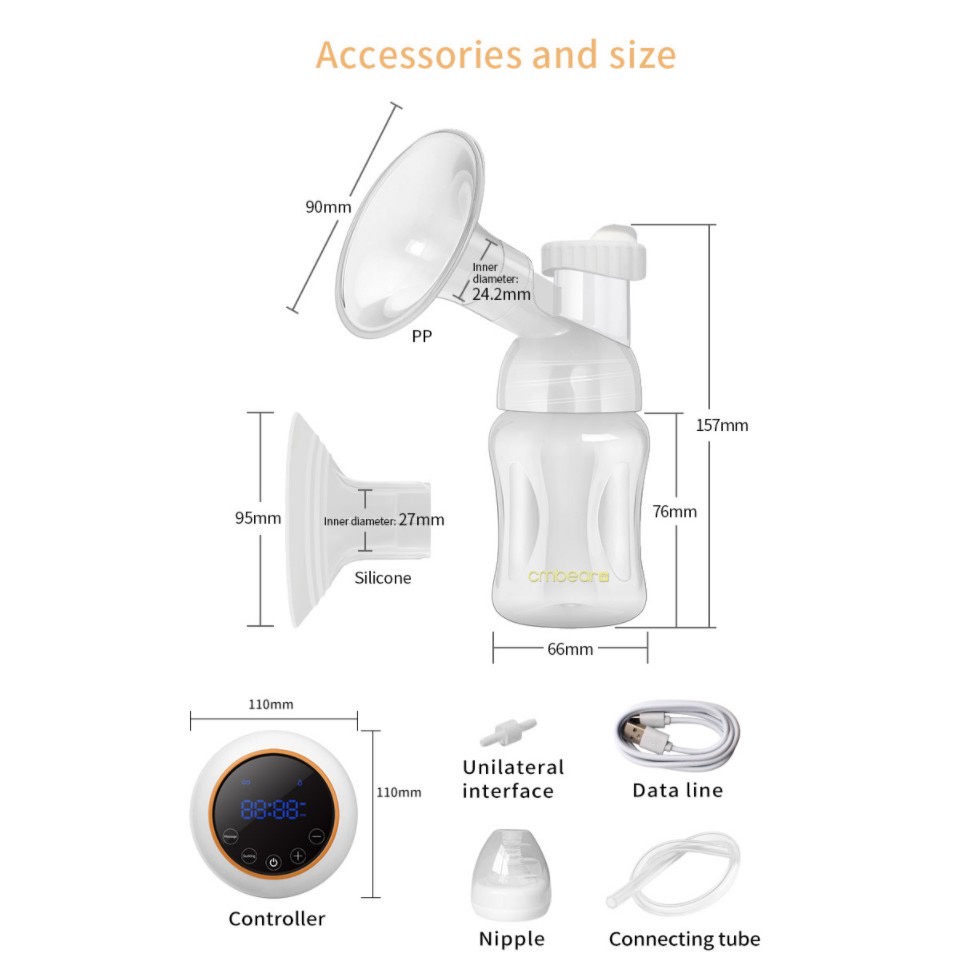 Phụ kiện thay thế cho máy hút sữa điện CMBEAR / van chân không / Bình sữa CM BEAR