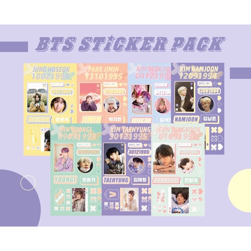 HÌNH DÁN BANGTAN / STICKER A5 B.T.S