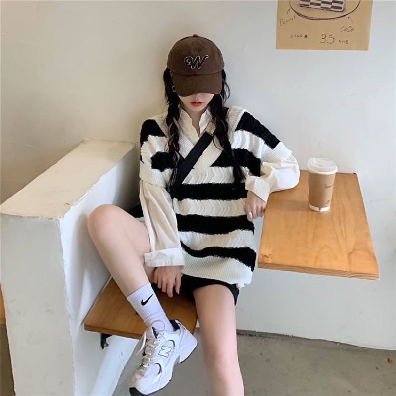 ÁO GILE KẺ NGANG ULAZANG HÀN QUỐC