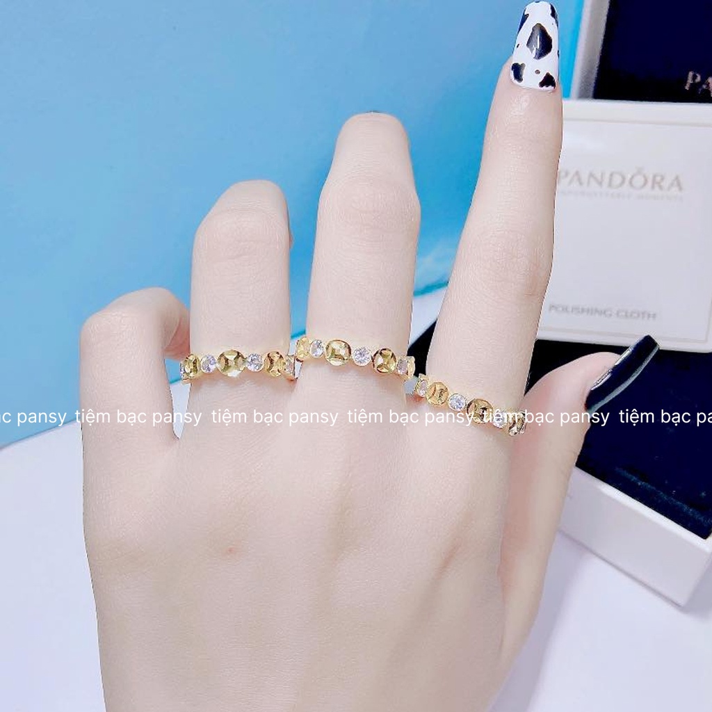 Nhẫn kim tiền bạc nữ PANSY - Nhẫn bạc ta cao cấp ý nghĩa may mắn, tài lộc