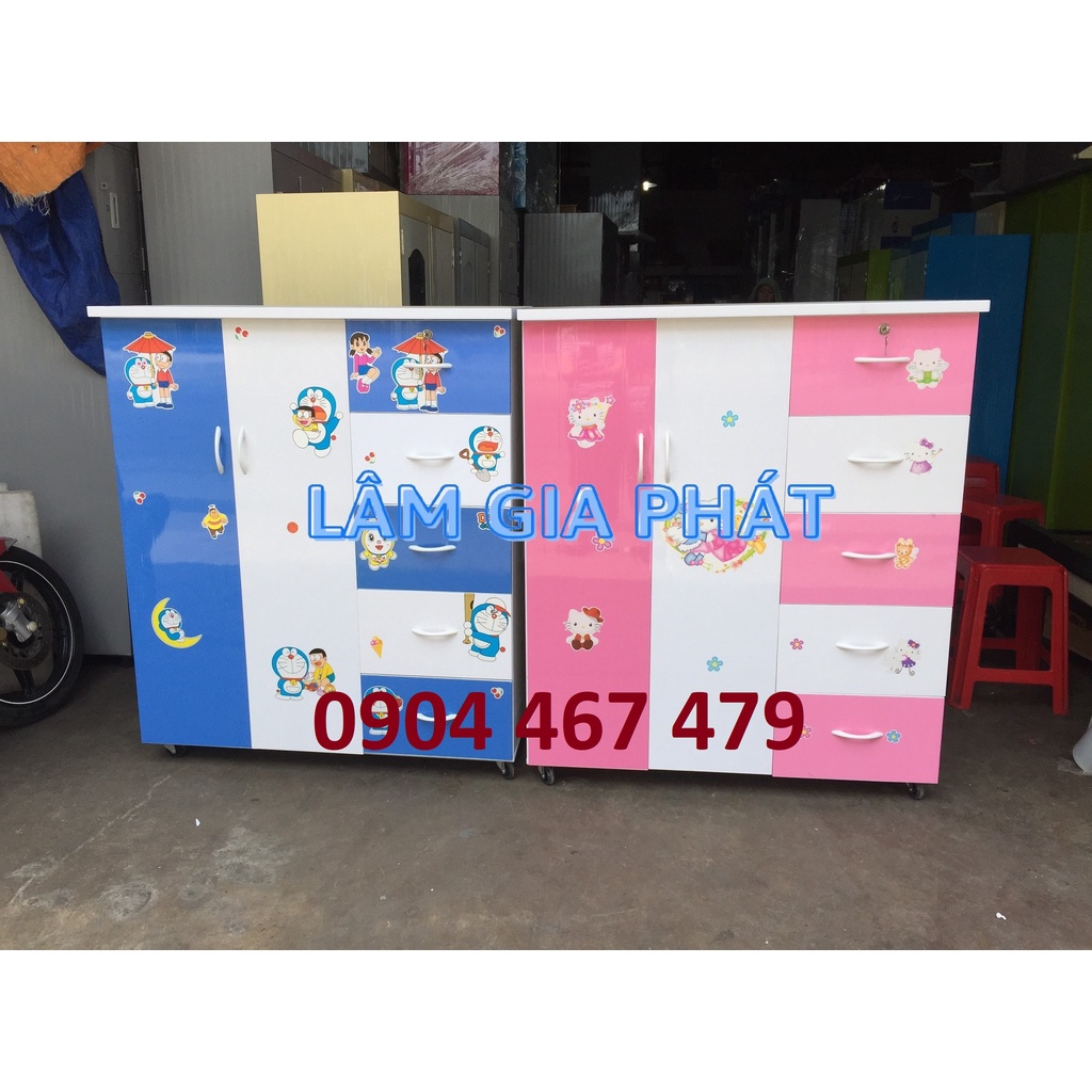 Tủ nhựa Đài Loan 2 cánh 5 hộc quần áo cho bé HCM