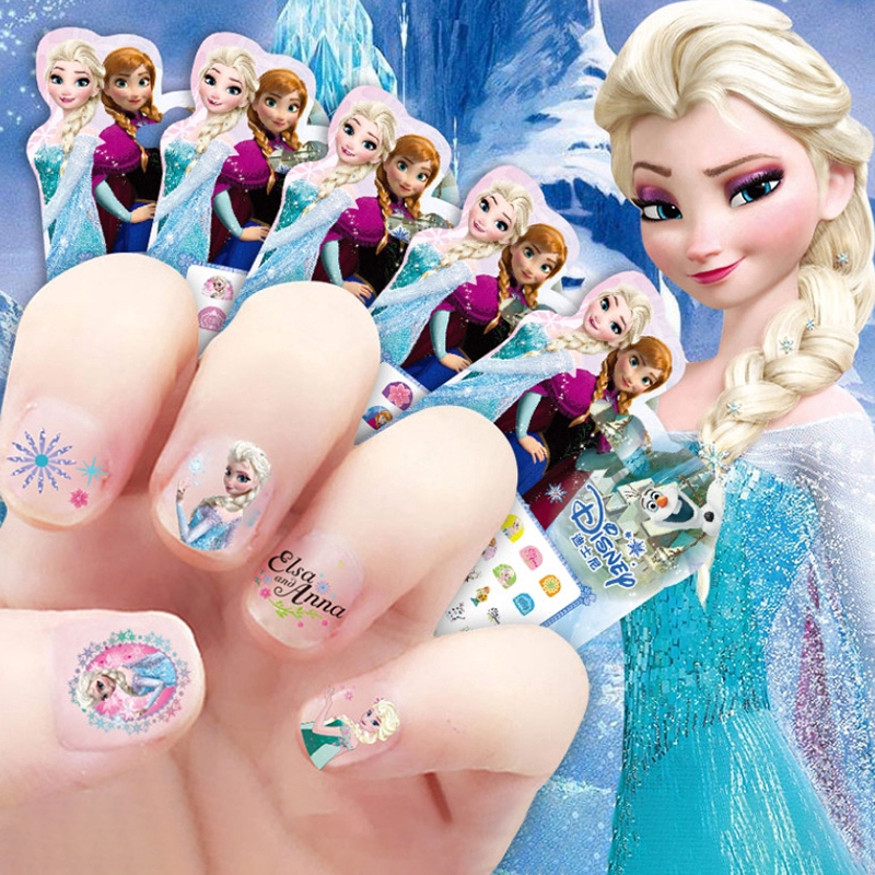Sticker dán trang trí móng hình kỳ lân My Little Pony/công chúa Elsa/ Sofia/Bạch Tuyết dễ thương
