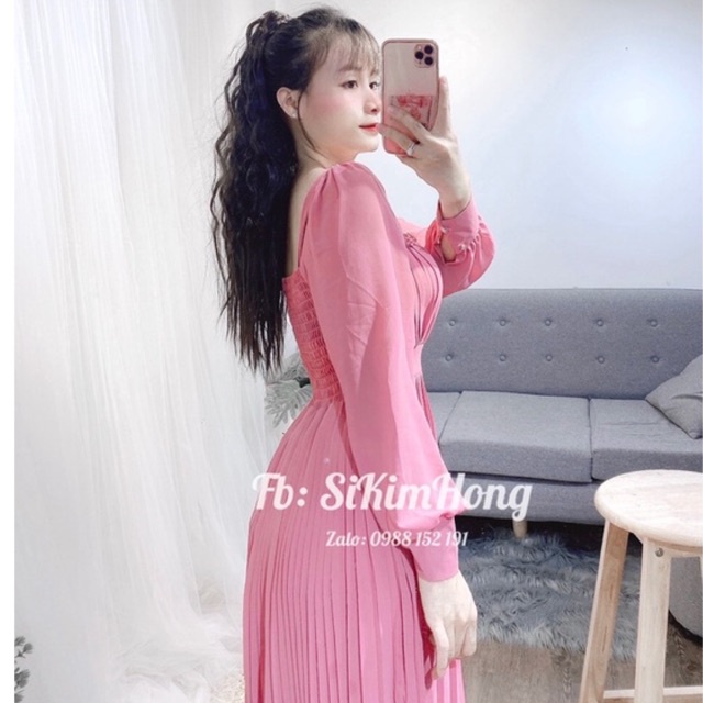 Đầm dập ly tay dài sang trọng Mã 38860 ( Ảnh shop chụp thật chính chủ) | BigBuy360 - bigbuy360.vn