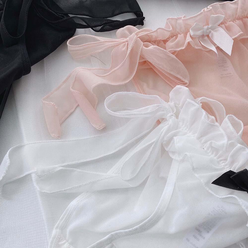 Quần Lót Cotton Lưng Thấp Phối Ren Quyến Rũ Thoáng Khí