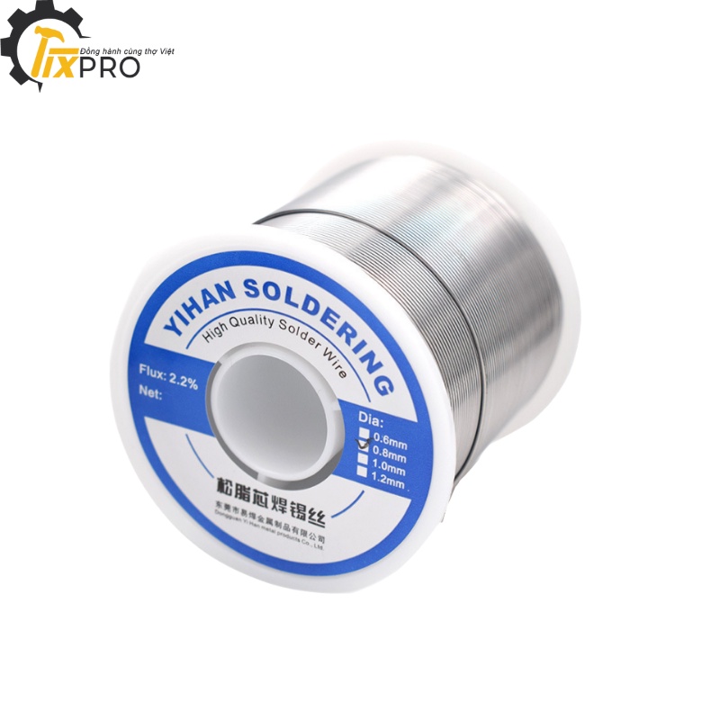 Thiếc hàn 0.8mm 500g chất lượng tốt.