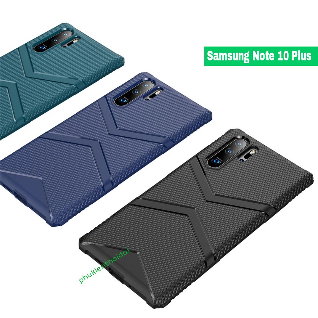 Ốp lưng Samsung Galaxy Note 10 Plus chống sốc vân sần kiểu dáng quân sự cao cấp siêu bền 1
