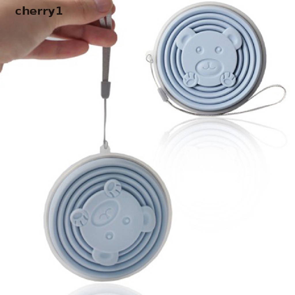 [cherry1] Cốc Uống Nước Silicone Gấp Được