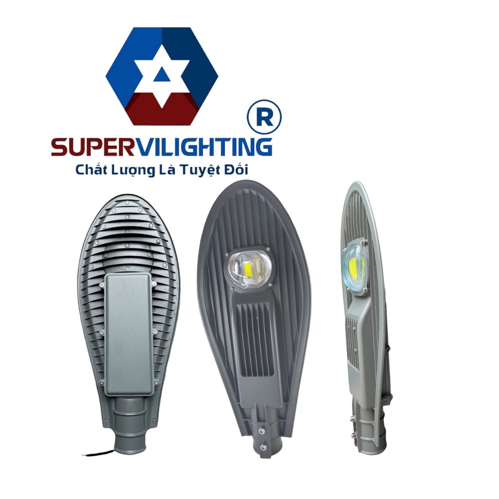 Đèn Đường lá, SuperVilighting, MS ĐL-50-200W, Ánh sáng 3000-6500k, Lấy sáng đường, ngõ, khu đô thị, Bảo hành 24 tháng