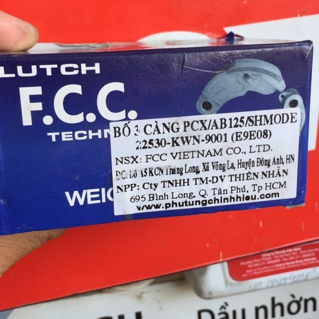 Bố 3 càng FCC NVX, PCX, AB125, SH Mode, Lead125, Vario, Click 125 honda (ba AirBlade, Air Blade búa guốc côn văng ly hợp