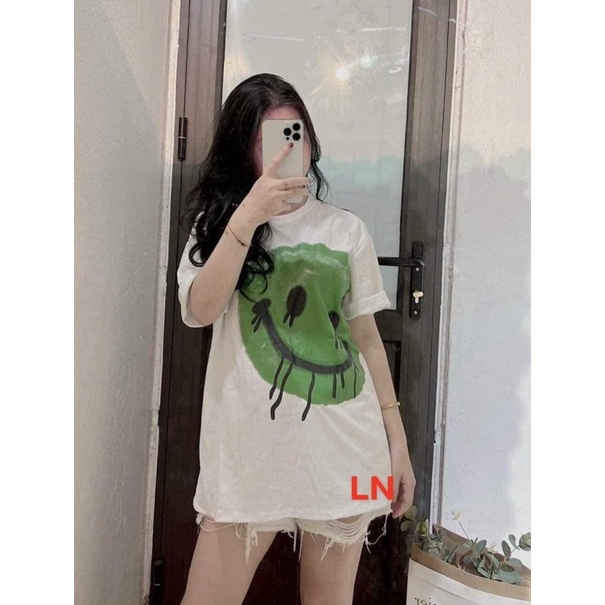 Áo phông mặt cười xanh LN11