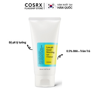 Gel Rửa Mặt Tràm Trà, 0.5% BHA COSRX Low pH Good Morning Gel Cleanser 150ml