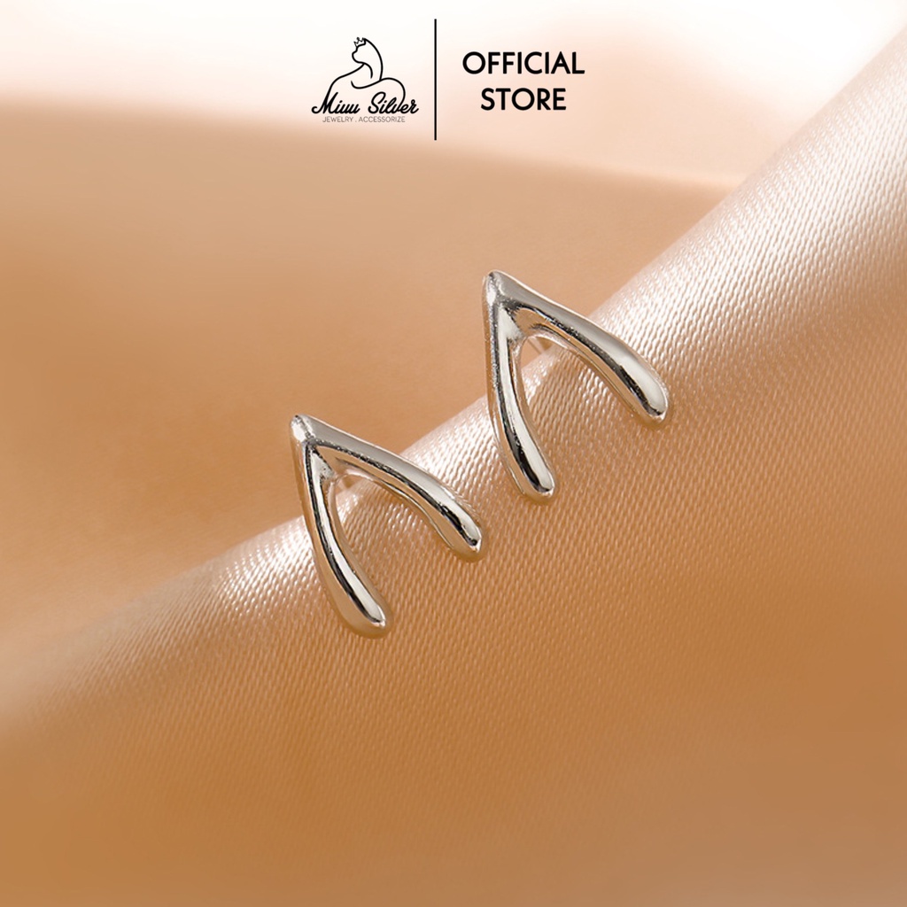 Bông tai bạc nữ Miuu Silver Hola Earrings