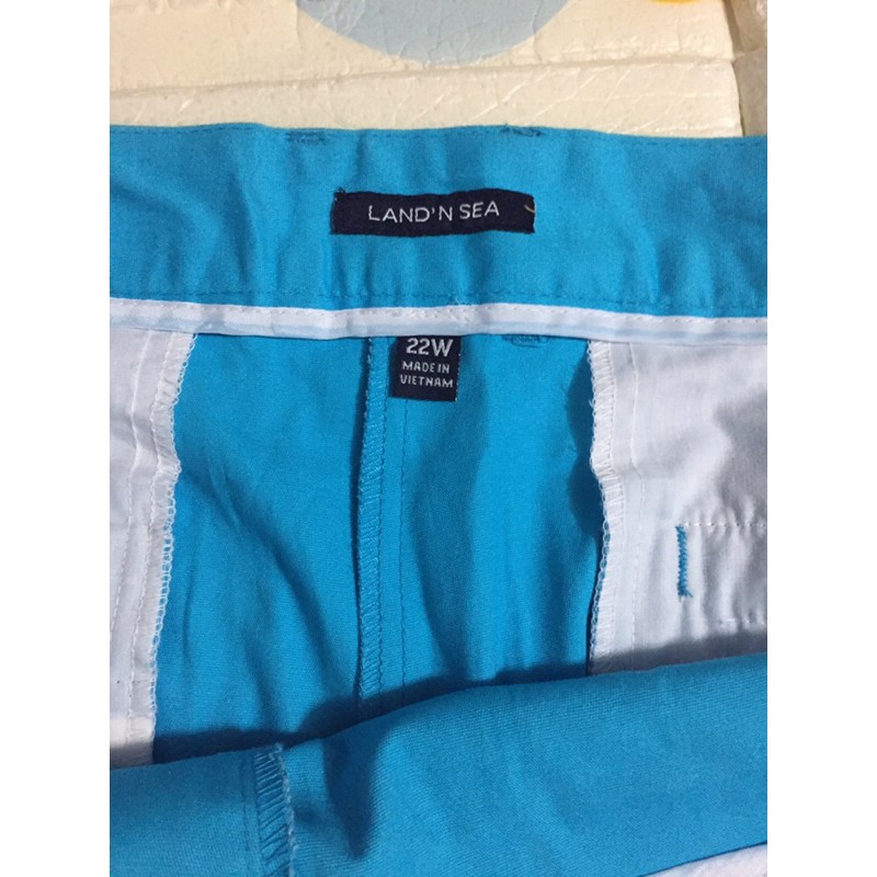 Quần đùi kaki nam hàng vnxk land'n sea trên 100kg. eo 120 cm dài 54cm