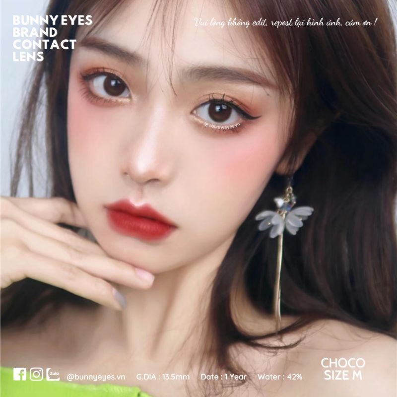 Lens Mắt Kính Áp Tròng BUNNY EYES CHOCO 14.0mm Size S