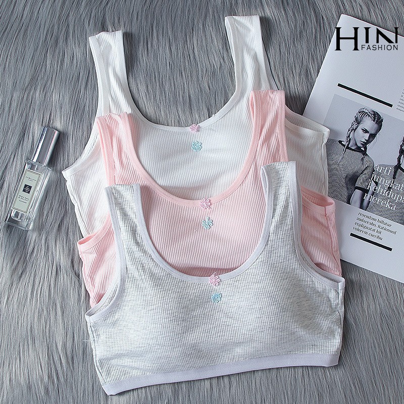 Áo lót học sinh cài sau - mút mỏng có thể tháo rời - áo lá học sinh - Br08