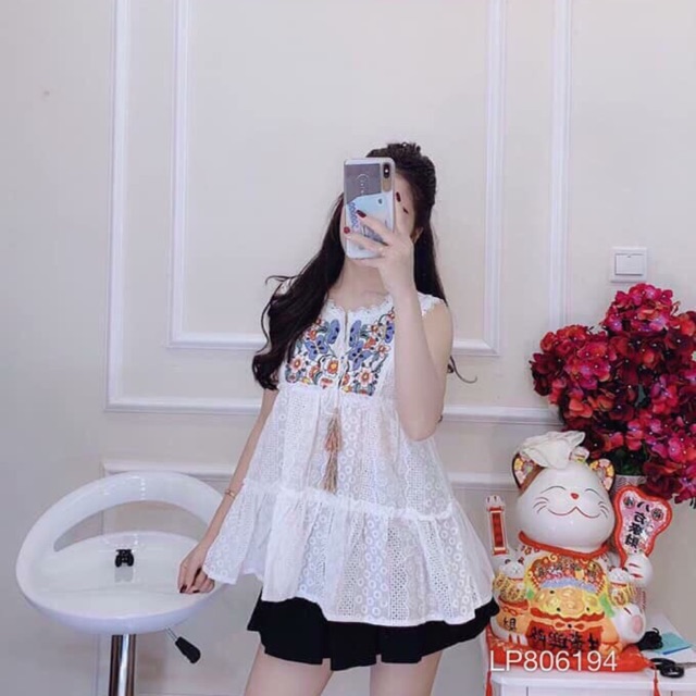 Áo babydoll thổ cẩm