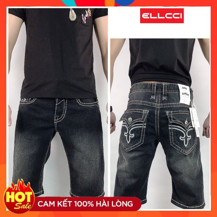 Quần Short Jean Nam Rock Đẹp Chất ELLCCI