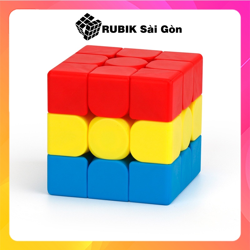 Rubik Biến Thể Fantastic Gear Sandwich 3x3 Cao Cấp Rubic Bump Man Sáng Tạo Dùng Để Dạy Học Cho Người Mới Chơi