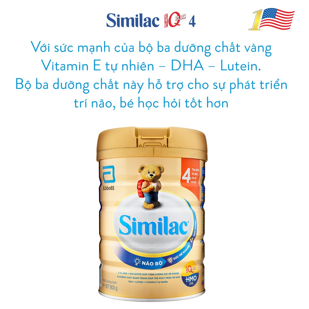 Sữa bột Similac HMO mẫu mới step 4 900g