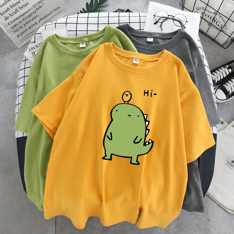 FREE SHIP ĐƠN TỪ 50K Áo phông Hi khủng long nhiều màu HARI0320 1