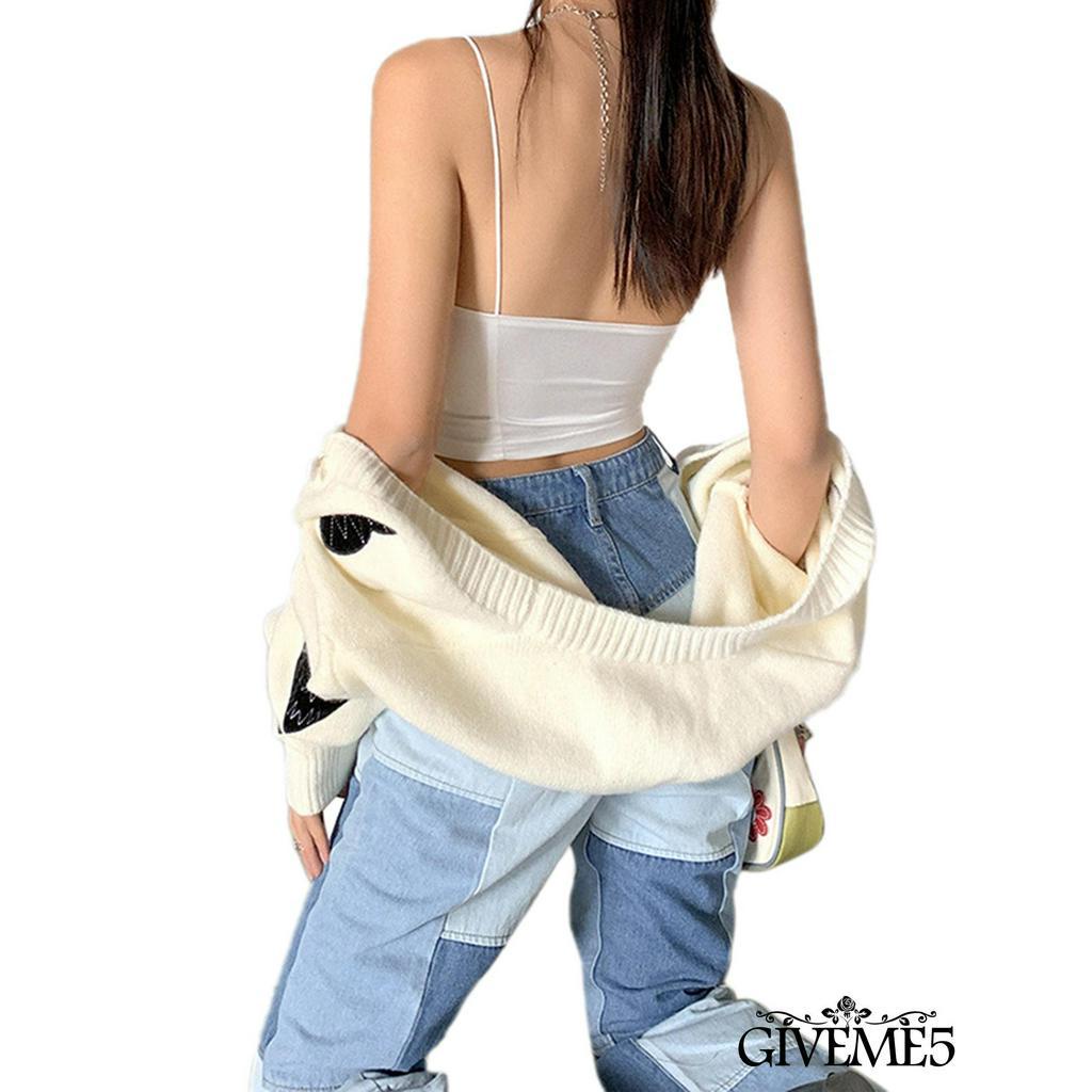 Áo Lửng Hai Dây Cổ Tim Quyến Rũ Dành Cho Nữ