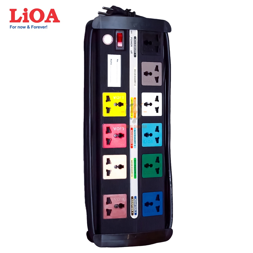 Ổ cắm điện đa năng LIOA super, 2200W, 10 ổ cắm, 1 công tắc, dây dài 3M, 10D-S3-2 - Thiết Bị Điện T&amp;H