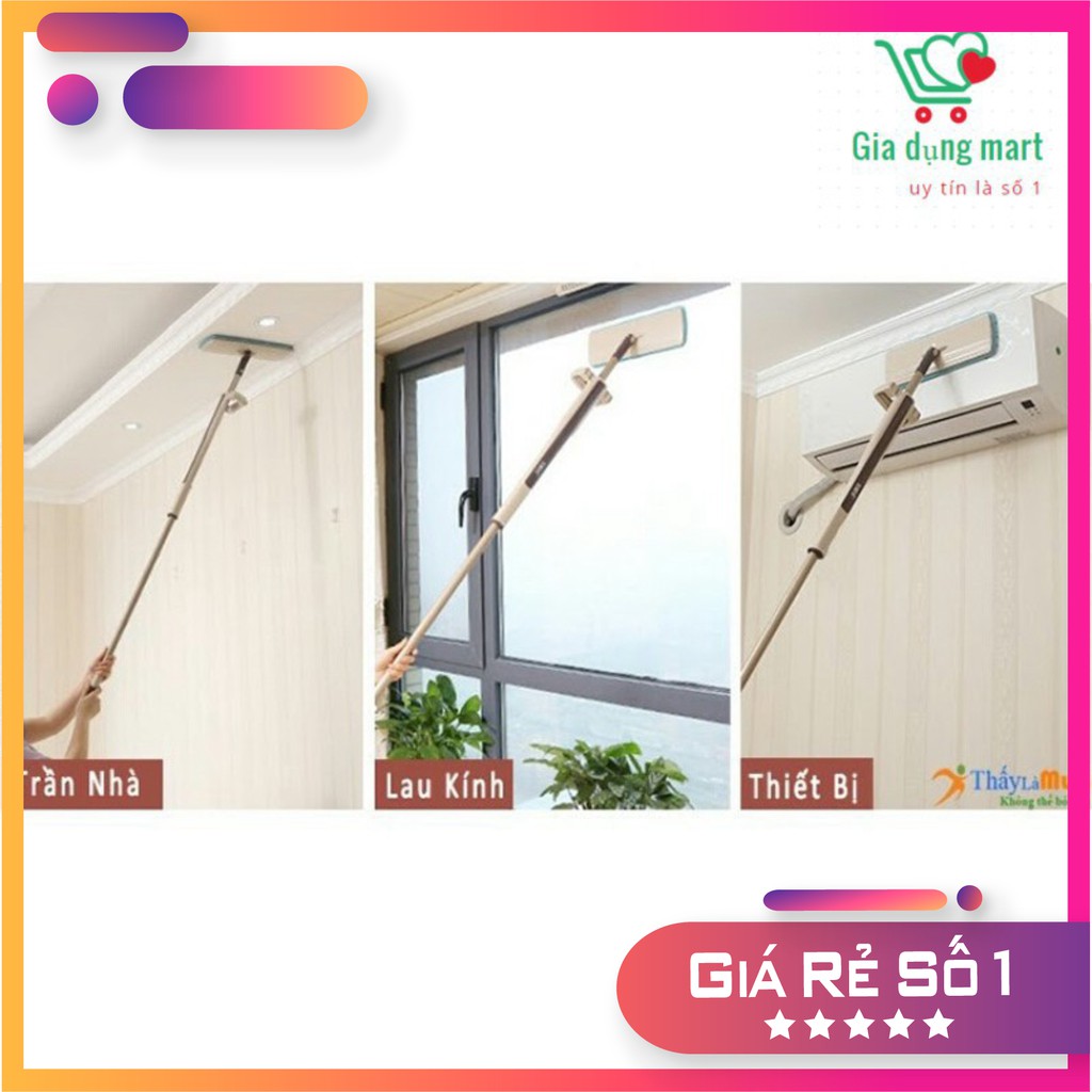 Cây lau nhà tự vắt thông minh spin tặng 1 bông lau