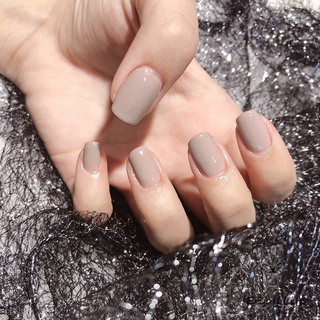 Set 24 Móng Tay Giả Nghệ Thuật Màu Trong Suốt Xinh Xắn Kèm Keo Dán