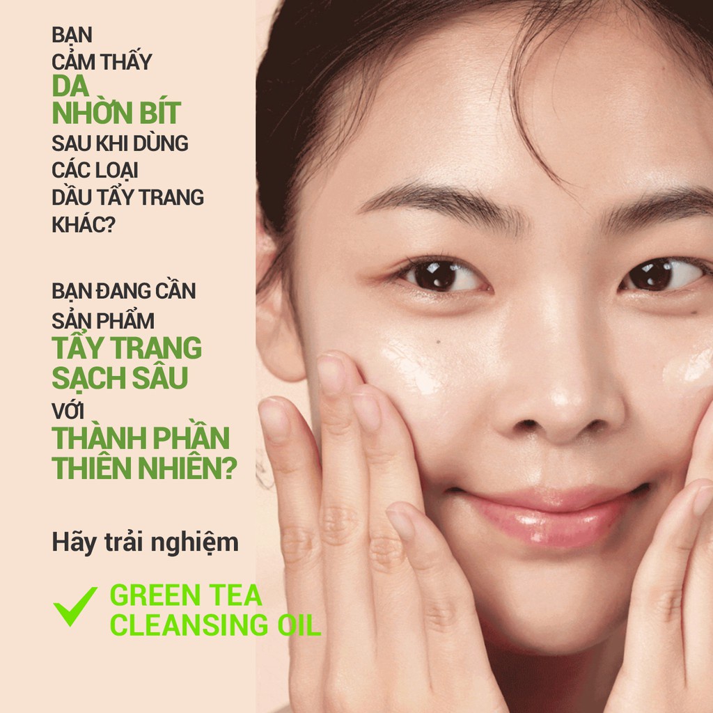 [Mã COSIF05 giảm 10% đơn 400K] Dầu tẩy trang trà xanh innisfree Green Tea Cleansing Oil 150ml