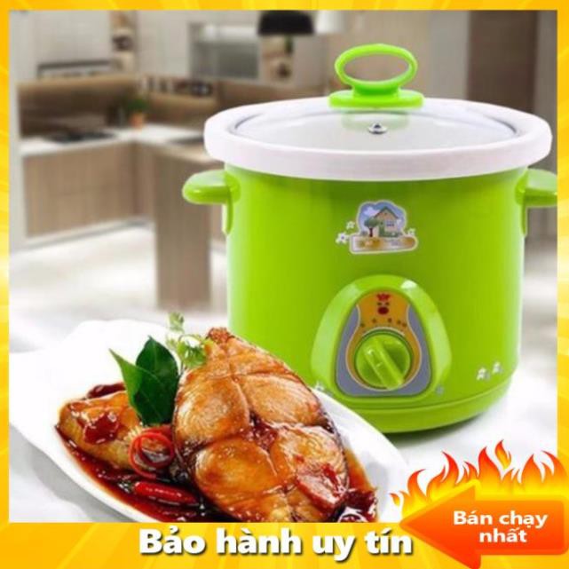 Nồi điện hầm cháo, sườn, kho cá, Nồi nấu cháo chậm cho bé 1.5l tiện lợi đa năng [BẢO HÀNH 1 ĐỔI 1]