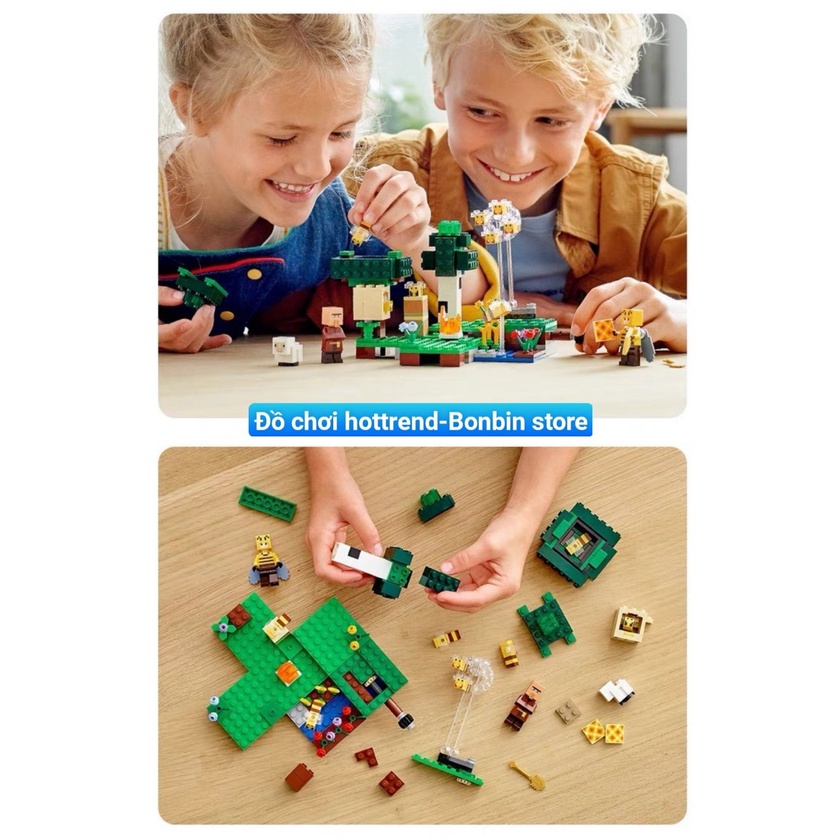 Đồ chơi lego lắp rắp mô  hình trang trại mật ong My World No.11581 với 250 pcs