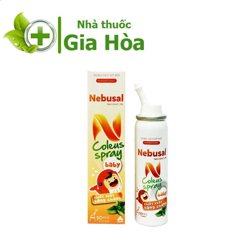 Nebusal Coleus Spray- Xịt mũi chiết xuất từ tinh dầu húng chanh giúp giảm sổ mũi, nghẹt mũi (CPC1)