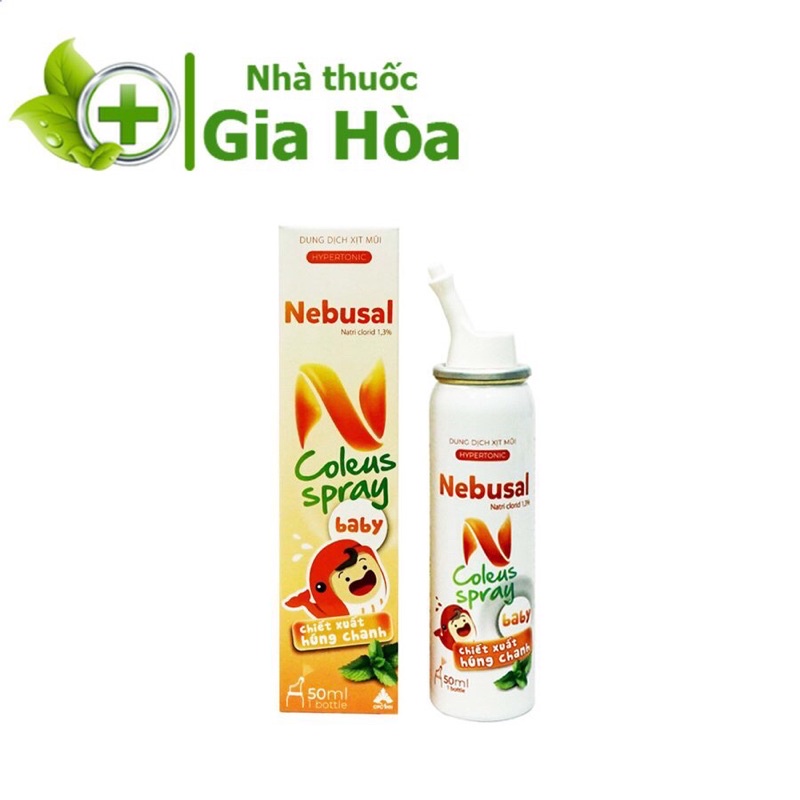 Nebusal Coleus Spray- Xịt mũi chiết xuất từ tinh dầu húng chanh giúp giảm sổ mũi, nghẹt mũi