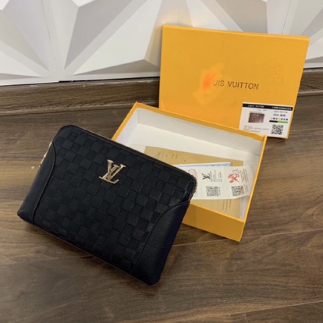 Ví cầm tay Lv - Ví khoá số Lv - Clutch Lv cầm tay khoá số cực sang - Ninh Shop ,,