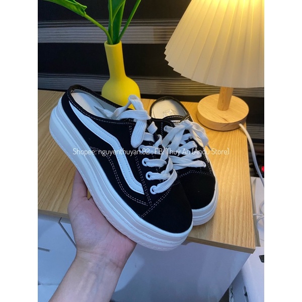 Giày sục thể thao đế bánh mì 6cm