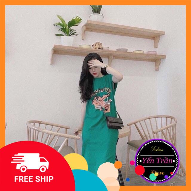 Váy cá sấu tay hến dáng dài