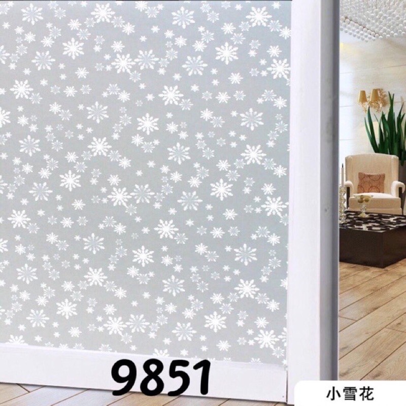 Combo 10 mét giấy dán kính hình bông tuyết khổ rộng 90cm