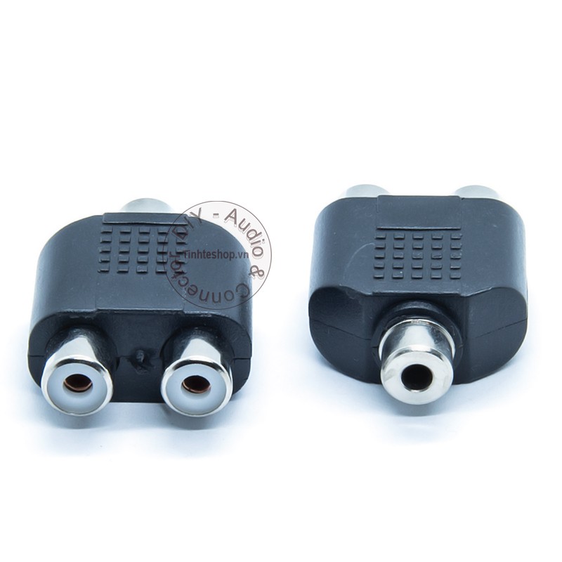 Đầu chuyển 3.5 ra RCA 1 chiếc - 3.5mm female to 2 RCA female adapter