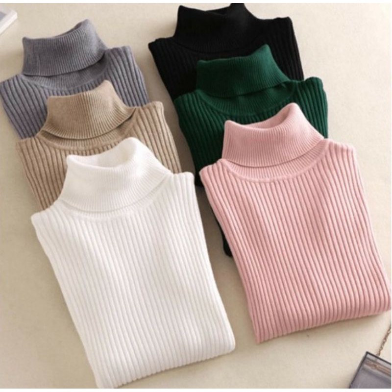 Mới Áo Sweater Dệt Kim Cổ Lọ In Hình Hoa Cúc Dễ Thương Cho Nữ