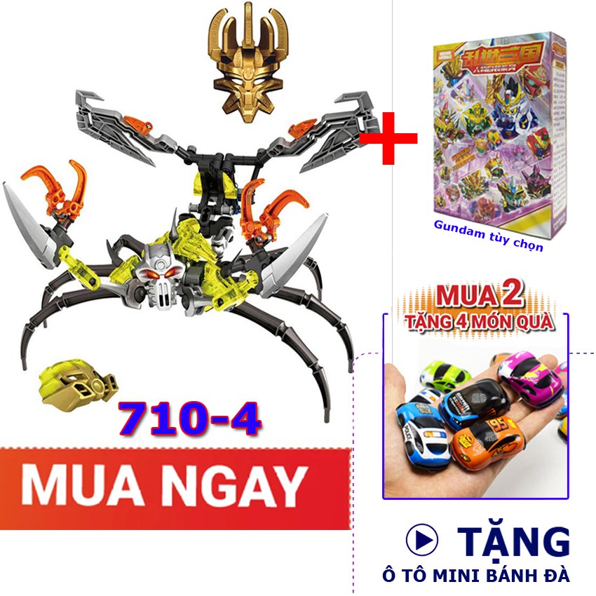 SD Gundam Tam Quốc New4all tùy chọn và đồ chơi lắp ráp Bionicle 710-4 tặng kèm quà tặng ngẫu nhiên