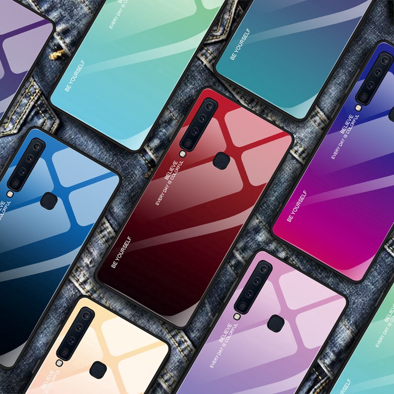 Ốp lưng kính cường lực cao cấp bảo vệ cho Samsung Galaxy A9S A9 2018 | BigBuy360 - bigbuy360.vn