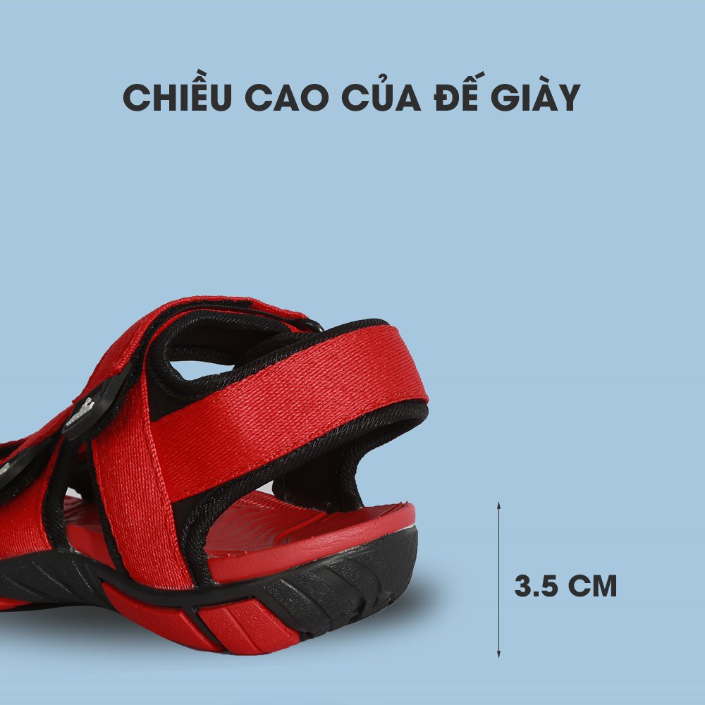 Giày Sandal Nam Nữ Học Sinh 3 Quai Đế Siêu Bền Chống Trượt MITI SD003 size 34,35,36,37