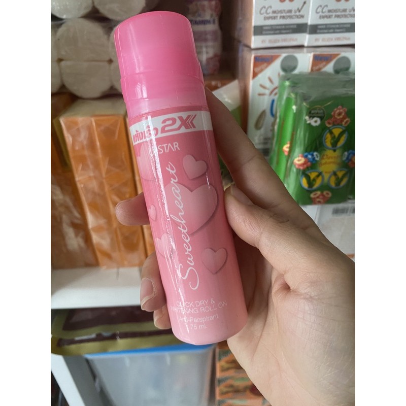 Lăn 2x Thái Lan Ustar Sweetheart Không Gây Ố Vàng Áo (Hồng 75ml)