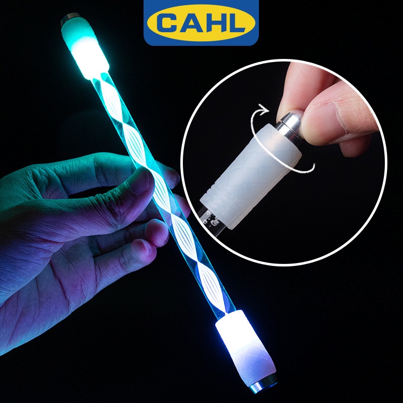 Bút Xoay Có Đèn LED Đeo Ngón Tay Chống Trượt Không Ruột Bút Xoay Được