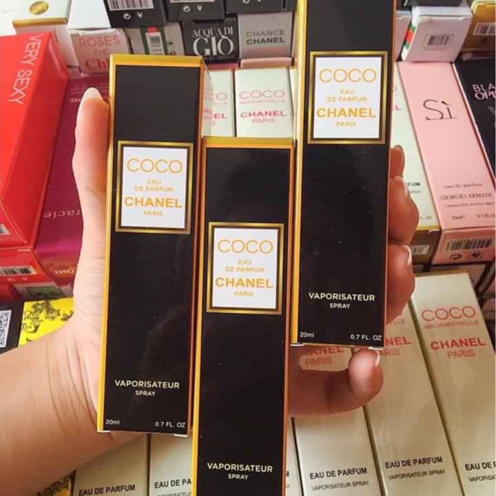 Nước hoa mini coco nữ chai 20ml dạng xịt- mẫu 4d- Mùi coco vàng