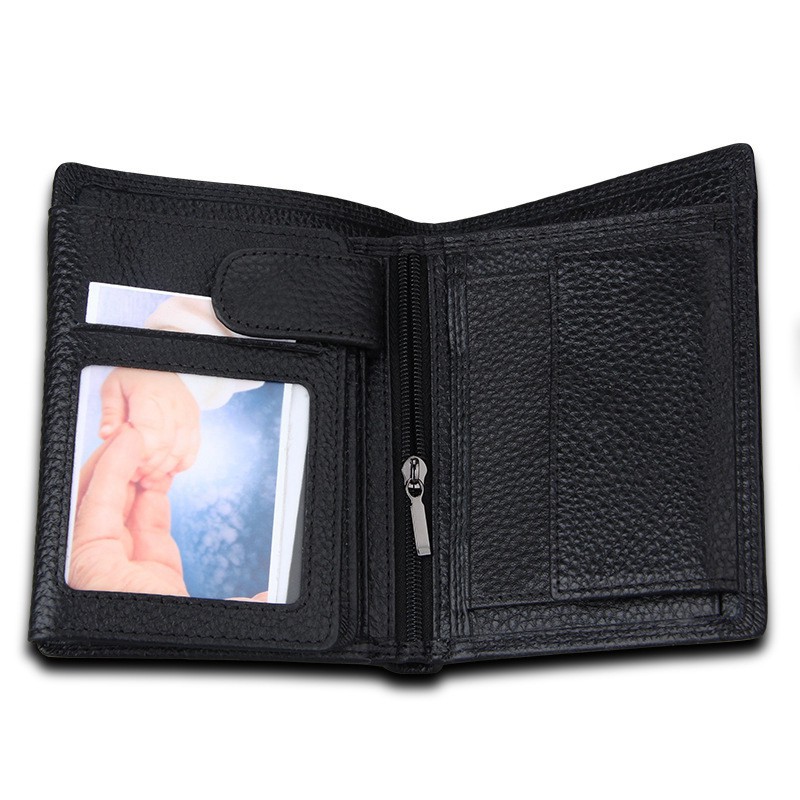 Ví ngắn bằng da thật chống RFID cho nam