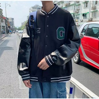 Áo Khoác Varsity Jacket G Tay Da