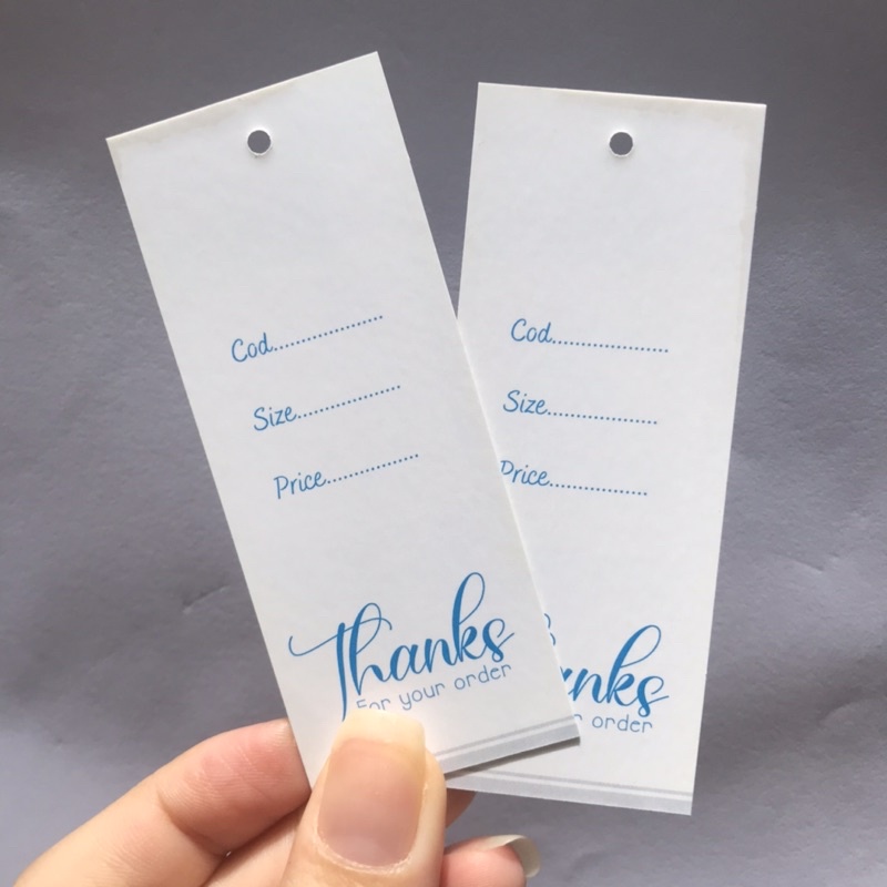 Mác quần áo 100 mác + 100 Dây Treo Thẻ Bài - Dây Dù Xâu Tag (Mác) Quần Áo