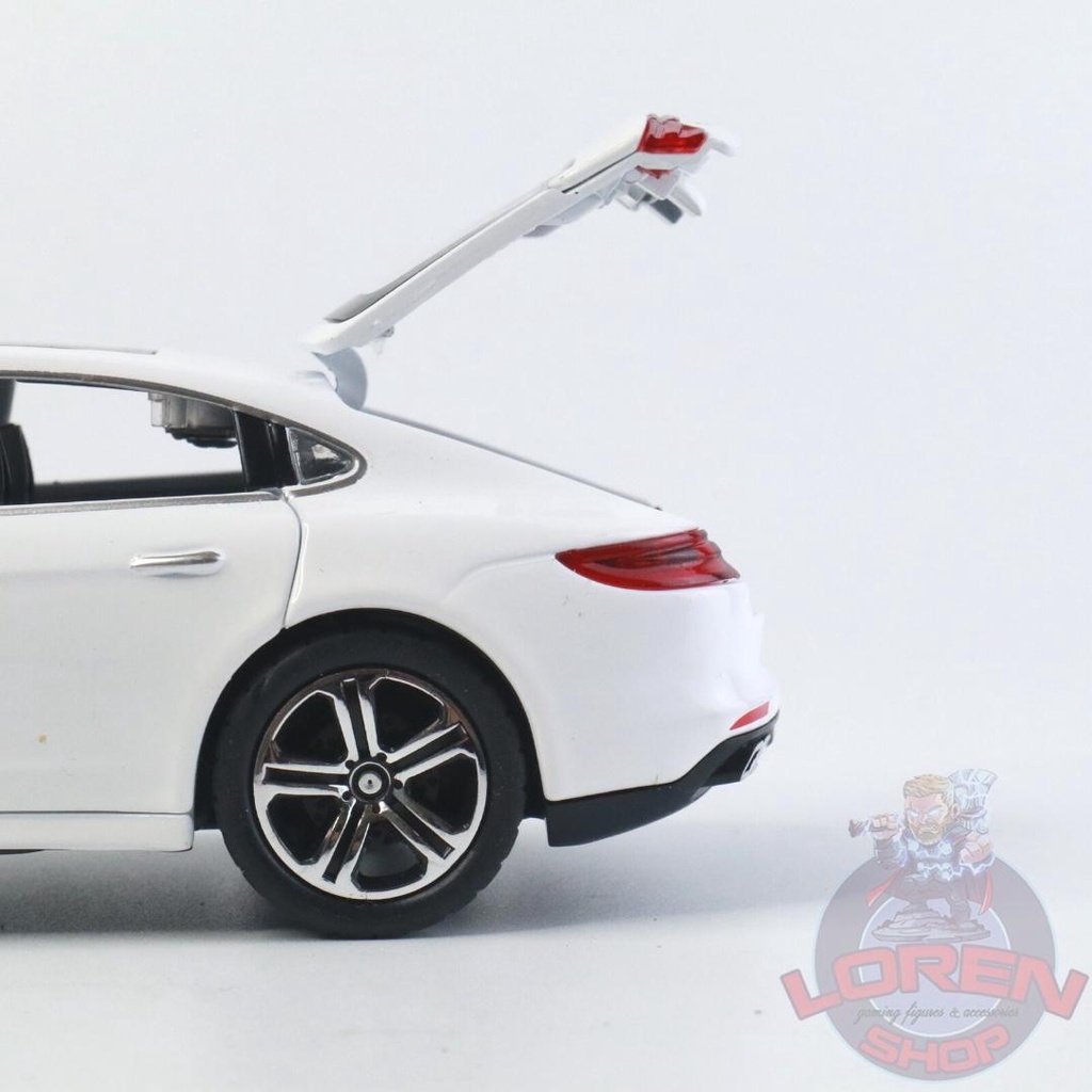 Mô hình ô tô kim loại Porsche Panamera tỷ lệ 1:32, siêu xe thể thao có đèn còi mở được cửa cốp - Lorenshop